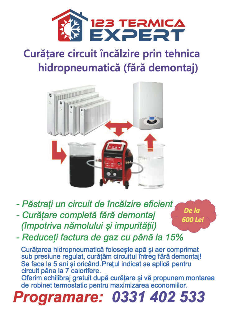 Intretinere circuit de incalzire, facem curatare hidropneumatic fara demontaj...
