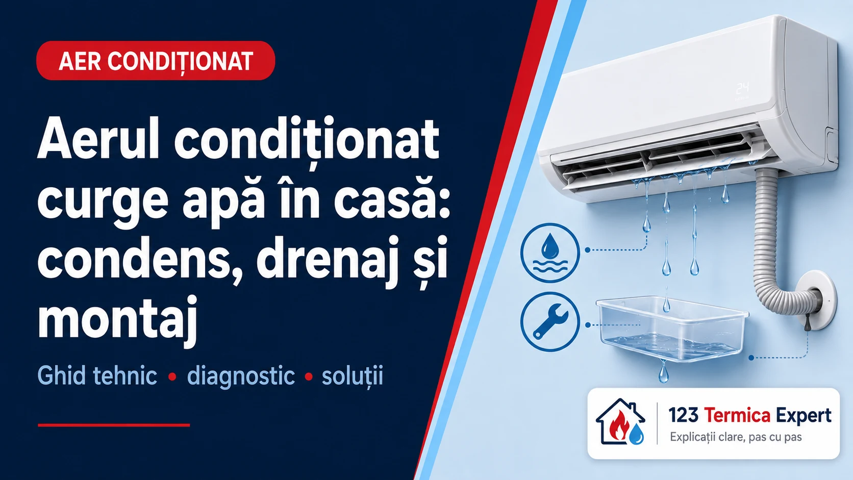 Aerul condiționat curge apă în casă: condens, drenaj și montaj