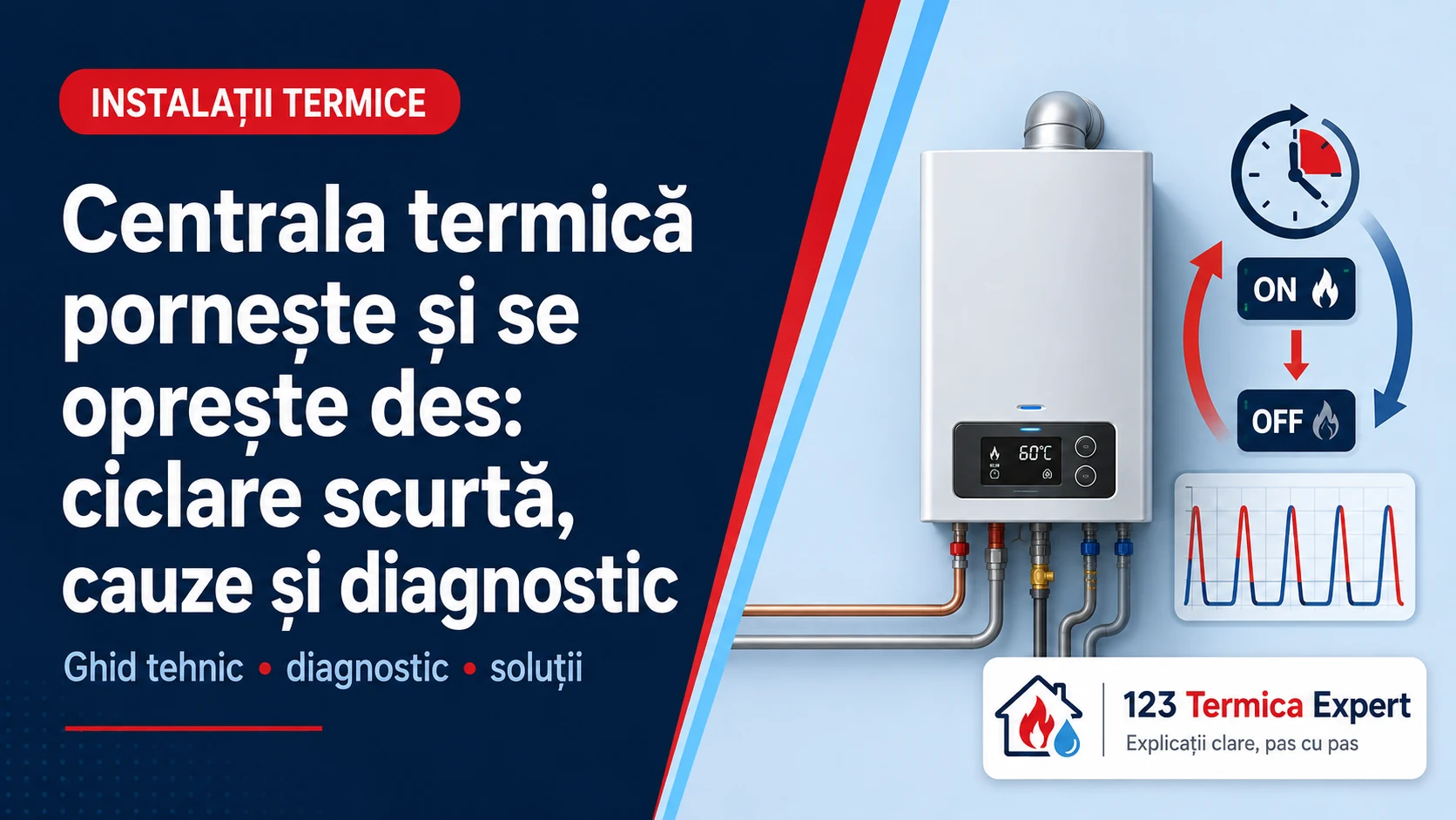 Centrala termică pornește și se oprește des: ciclare scurtă, cauze și diagnostic
